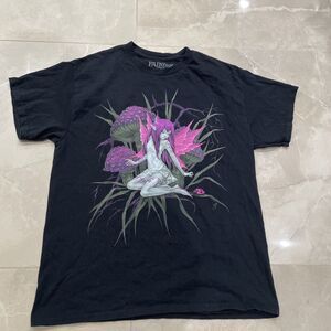 Fairies By Trick LargeBlack Short Sleeve Graphic Girl Gothic Fairy Mens